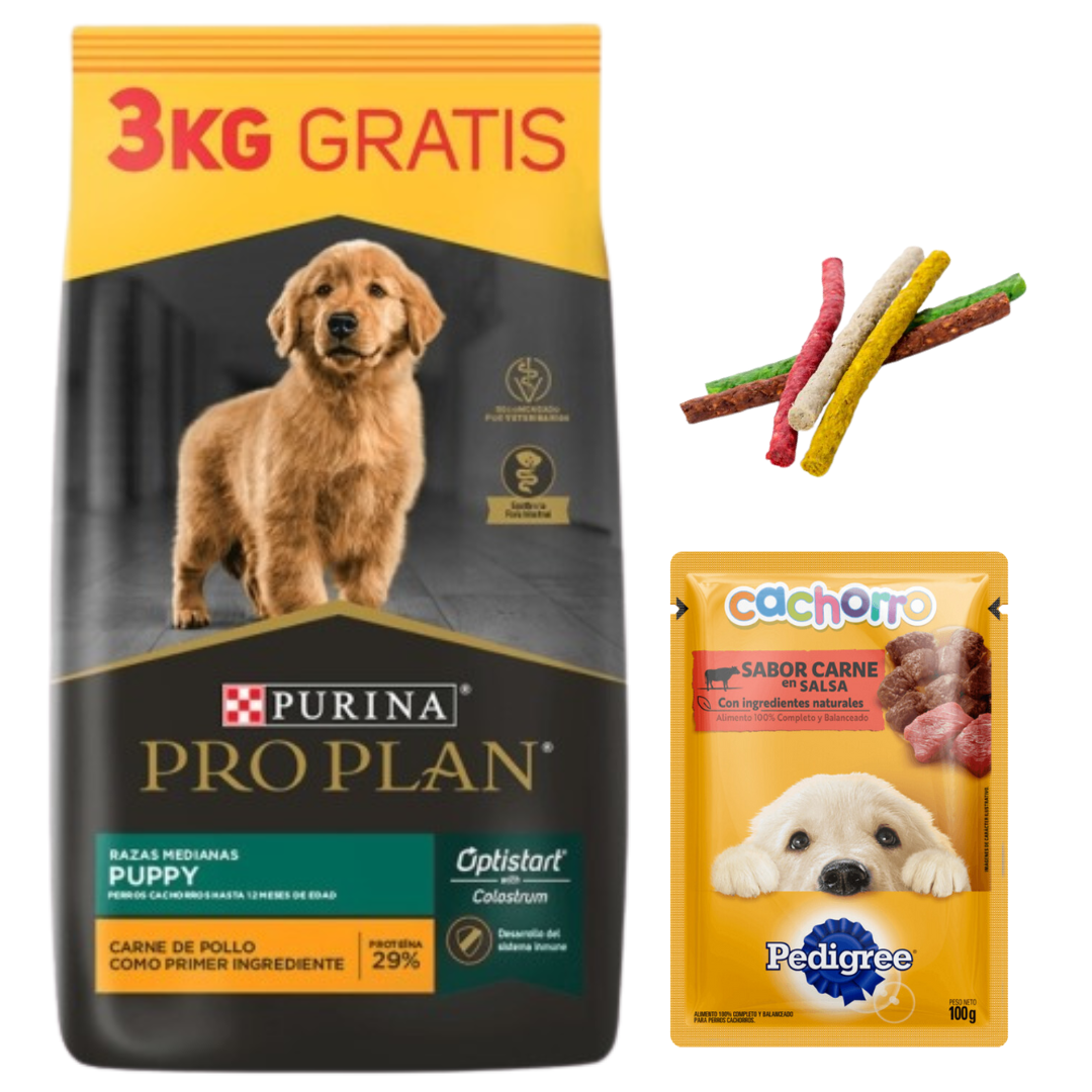 Pro Plan Perro Cachorro Raza Mediana 18kg + Regalos