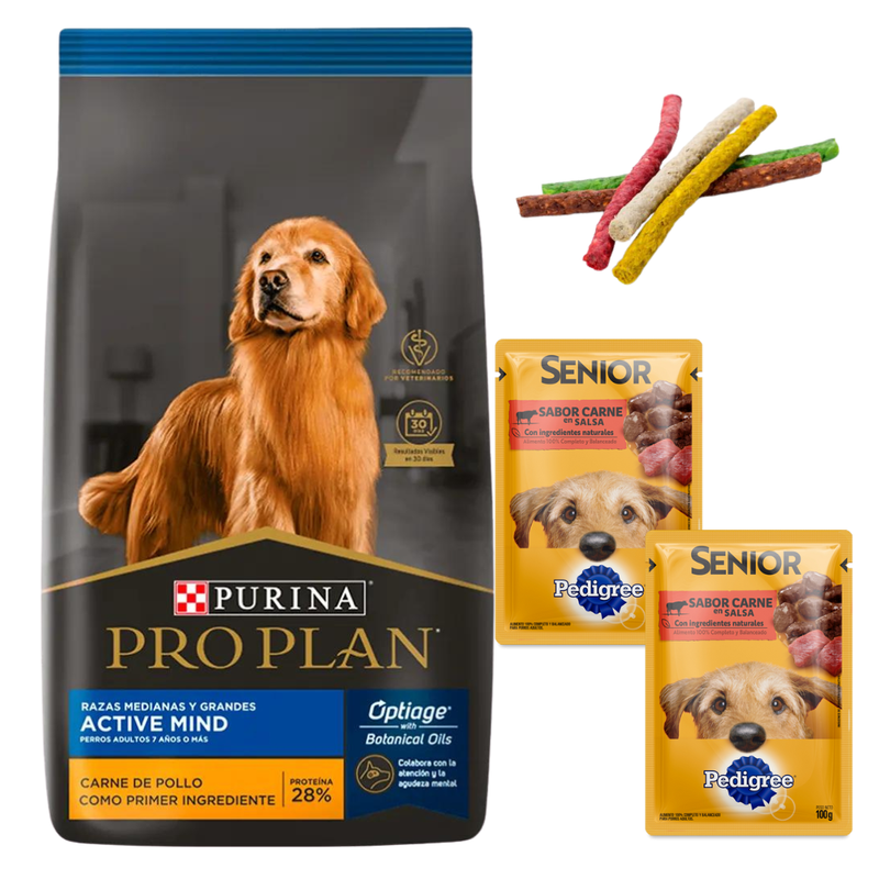 Pro Plan Perro Senior Raza Mediana/Grande 15kg + Regalos