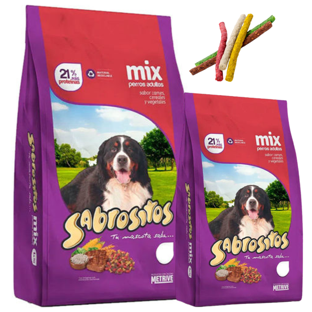 Sabrositos Mix Adulto Combo 30 Kg  + Snacks