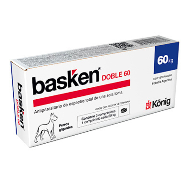 Basken Doble 60 Caja 3 Comprimidos 20kg c/u