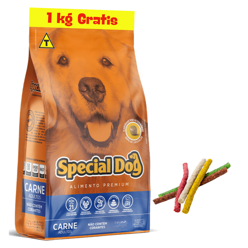 Special Dog Premium Adulto 20kg + 1kg Gratis + Snacks
