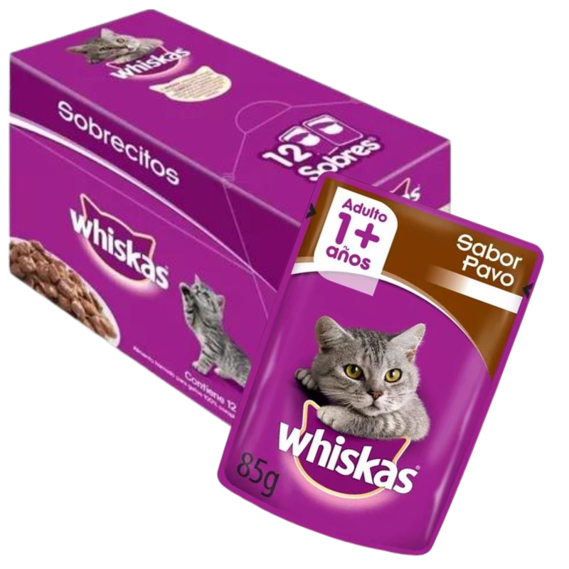 Whiskas Pouch 85 Gr. Pavo 12un.