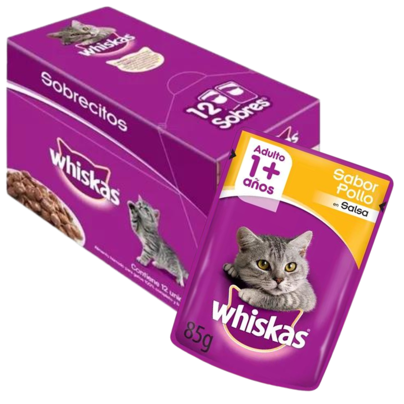 Whiskas Pouch 85Gr. Pollo 12un.