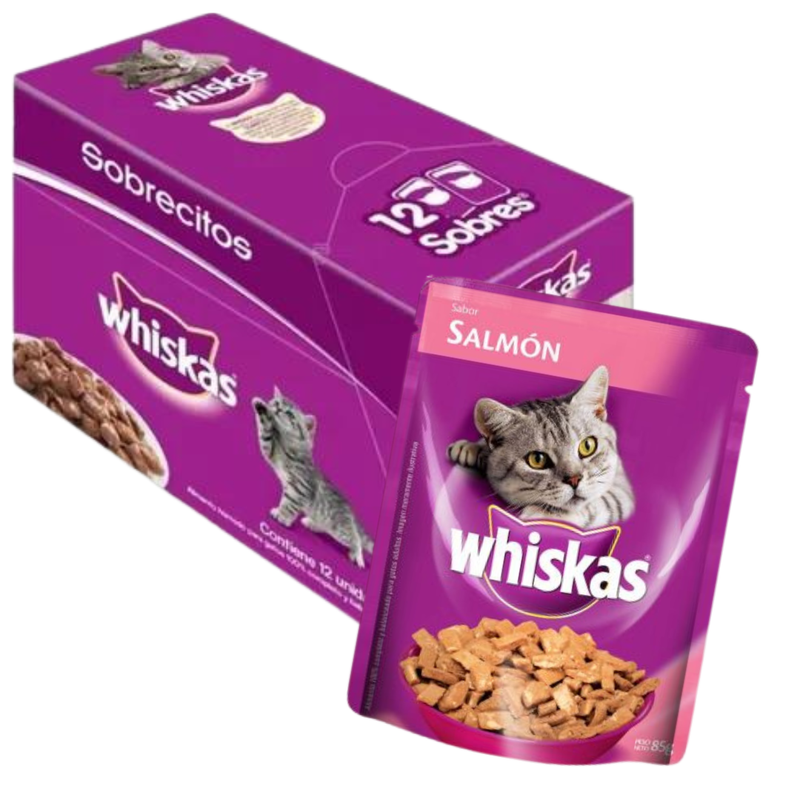 Whiskas Pouch 85Gr. Salmon 12un.