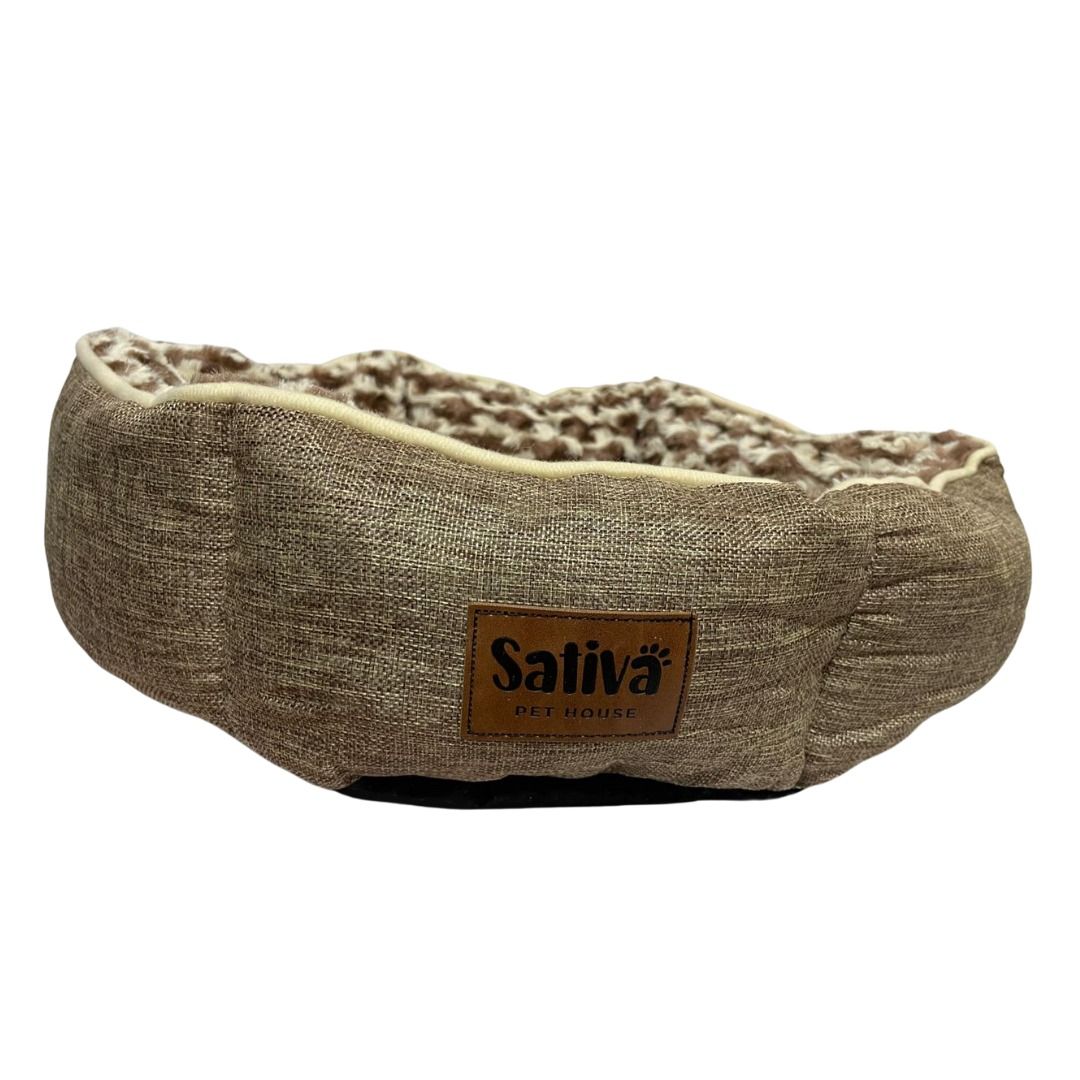 Sativa Cuna Marrón/Beige 55cm diámetro aprox.