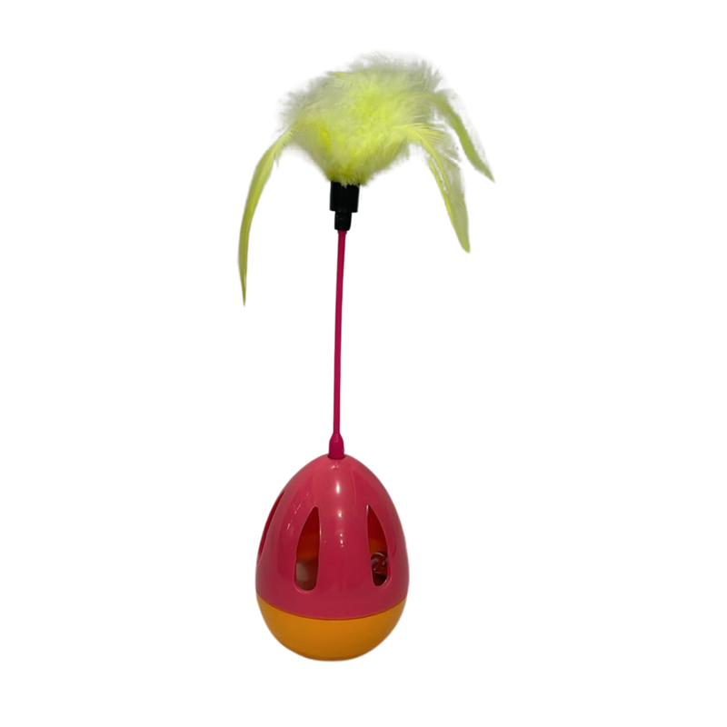 Juguete gato Tentempié c/plumas