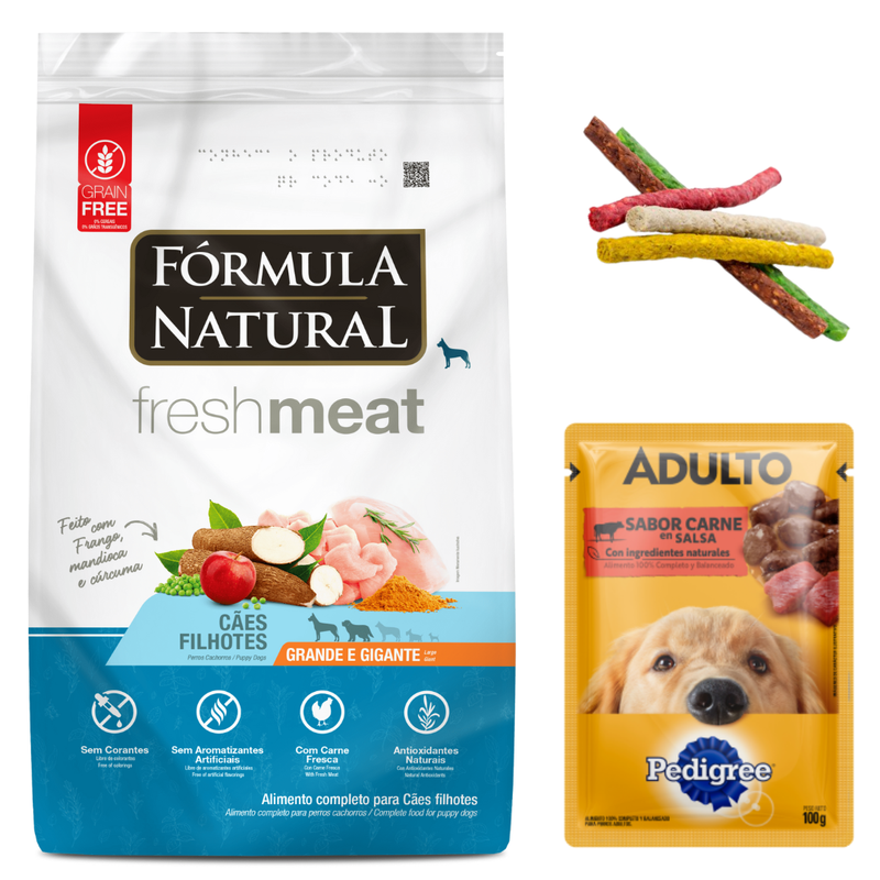 Formula Natural GRAIN FREE Perro Cachorro Raza Grande 12kg + Regalos