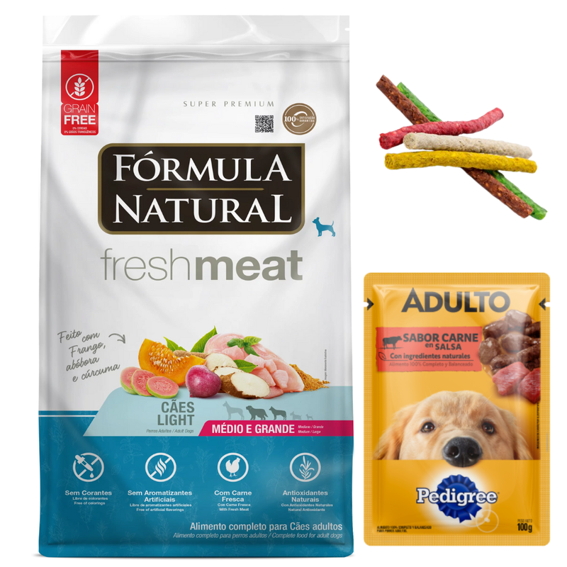Formula Natural GRAIN FREE Perro Adulto Light Raza Grande 12kg + Regalos