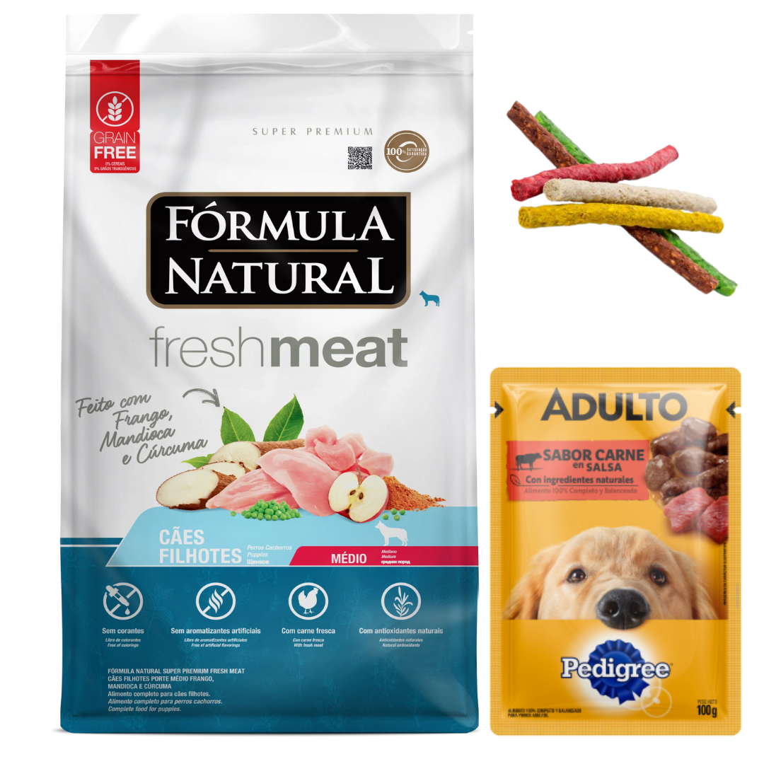 Formula Natural GRAIN FREE Perro Cachorro Raza Mediana 12kg + Regalos