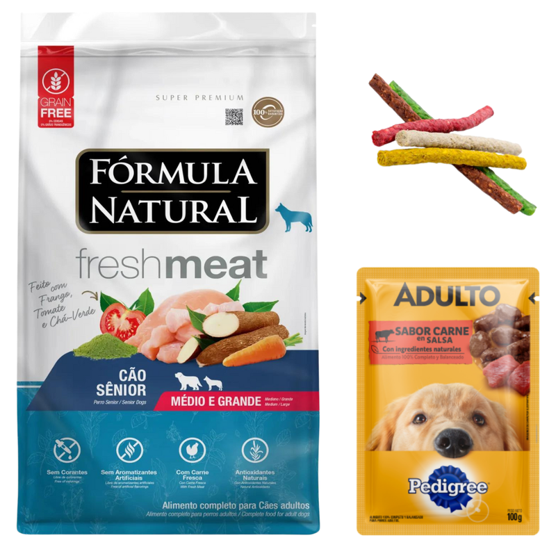 Formula Natural GRAIN FREE Perro Senior Raza Grande 12kg + Regalos