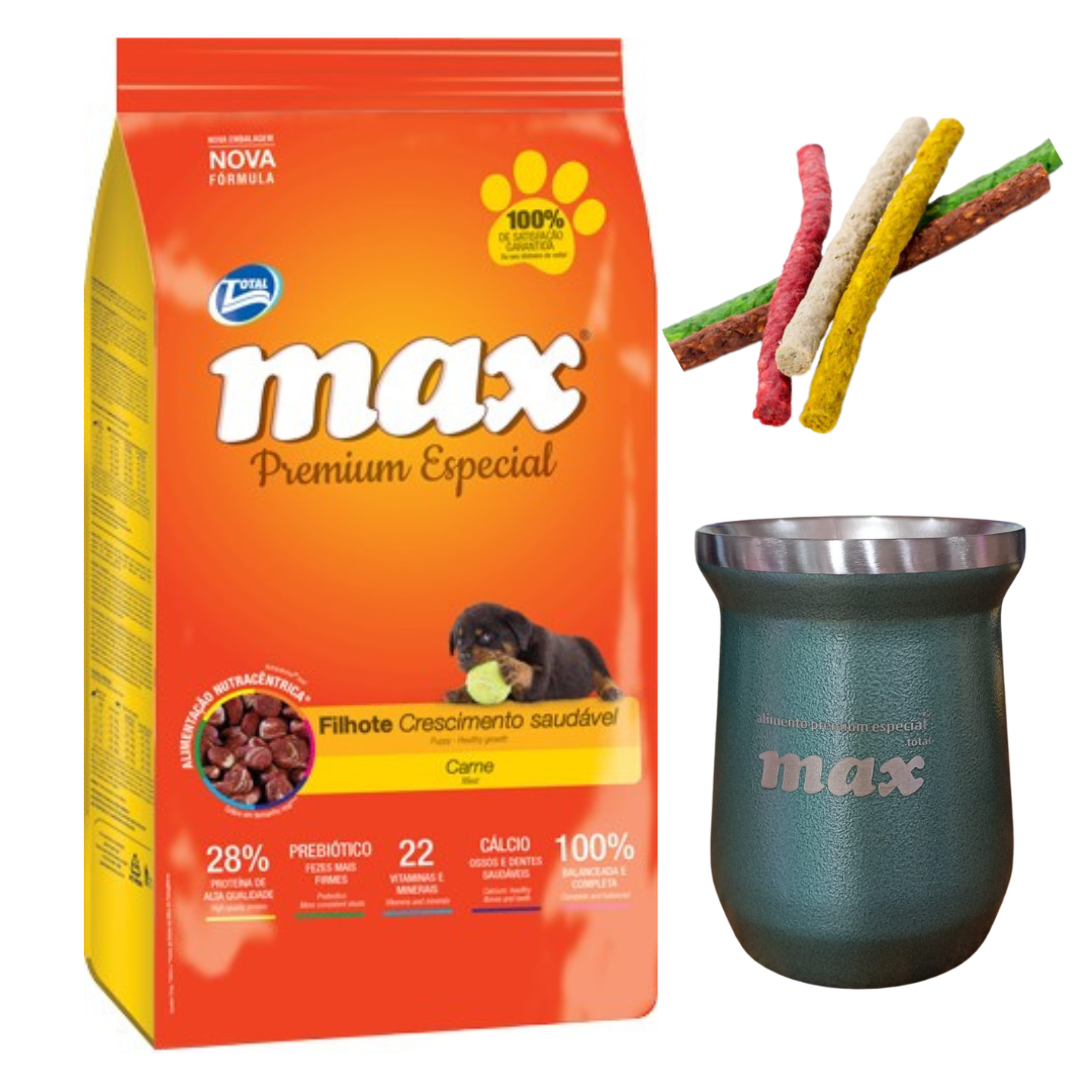 Max Cachorro Carne 20kg + Regalos