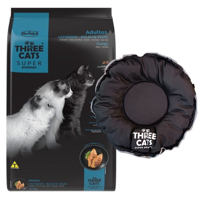 Three Cats SP Gatos Castrados Bola de Pelo 10.1kg + Regalo