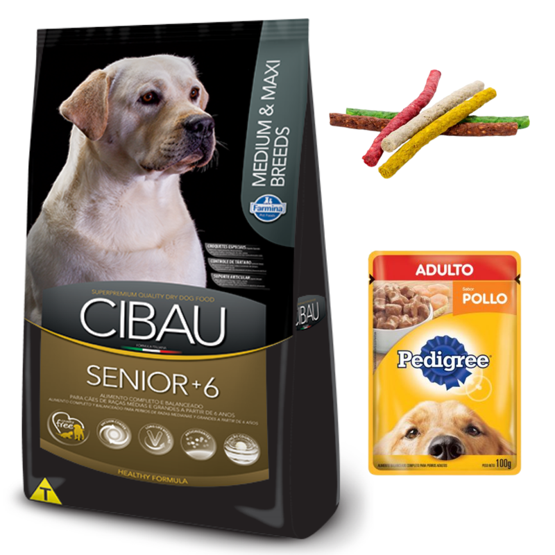 Cibau Senior +6 Medium &amp; Maxi 12kg + Regalos
