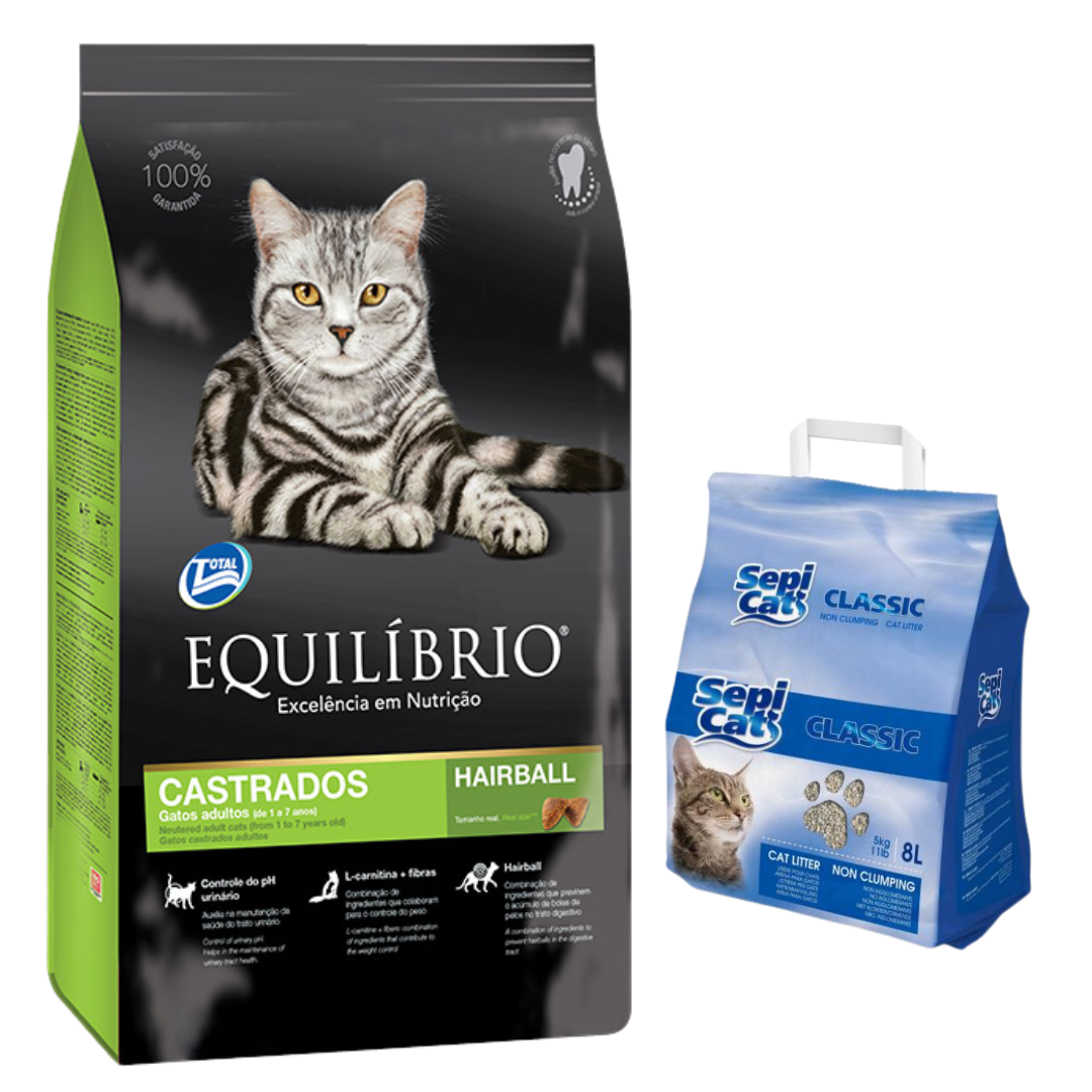 Equilibrio Gatos Castrados 7.5kg + Regalos