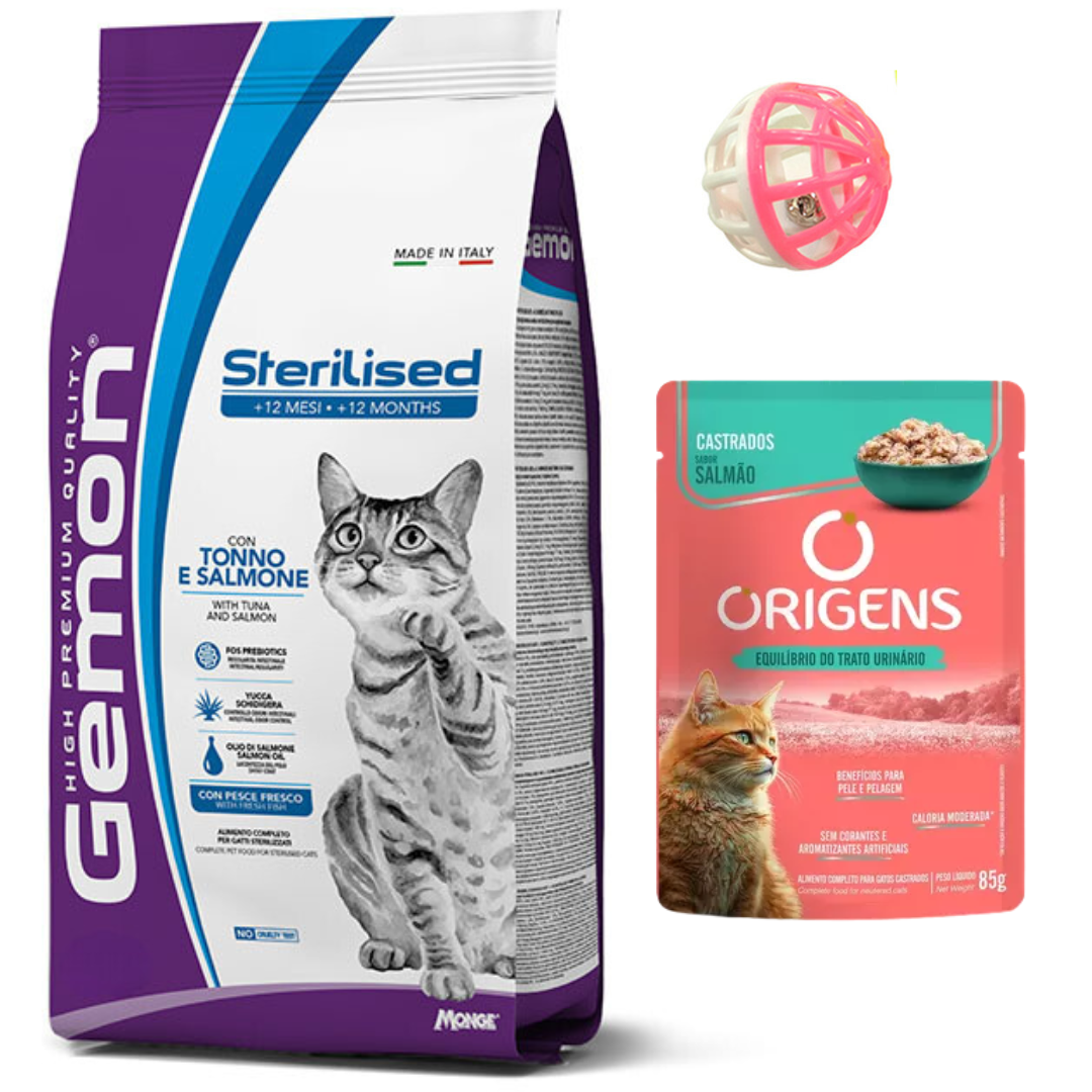 Gemon Gato Castrado Atun y Salmon 7kg + Regalo