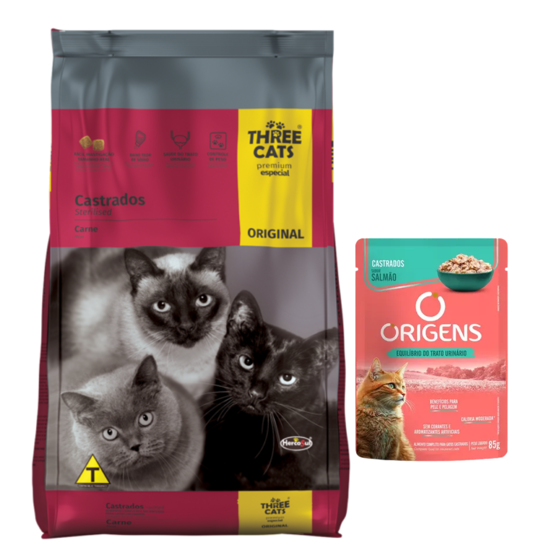 Three Cat Castrado Original 10kg + Regalos