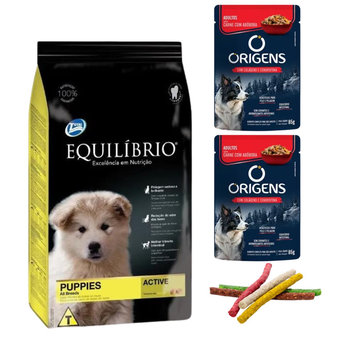 Equilibrio Cachorro Todas Las Razas 18kg + Regalos