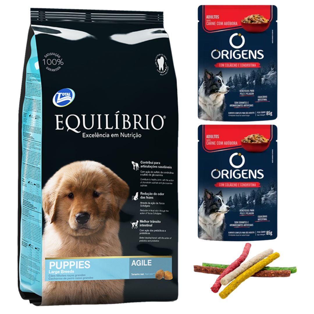 Equilibrio Cachorro Raza Grande 15kg + Regalos