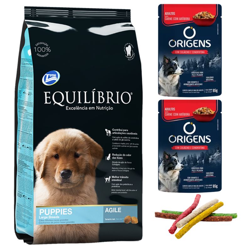 Equilibrio Cachorro Raza Grande 15kg + Regalos