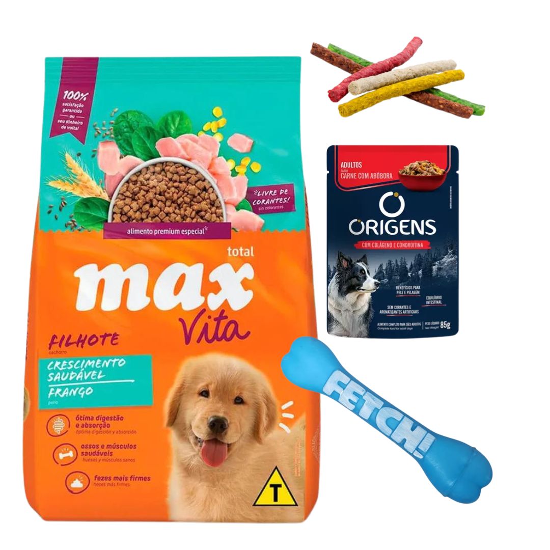 Max Cachorro Pollo 20kg + 2 kg Gratis + Regalos