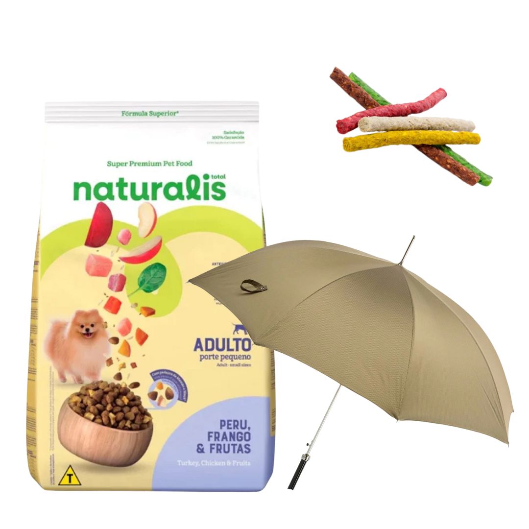 Naturalis Perros Adultos Pequeños Pollo/Pavo/Frutas 10kg + Regalo