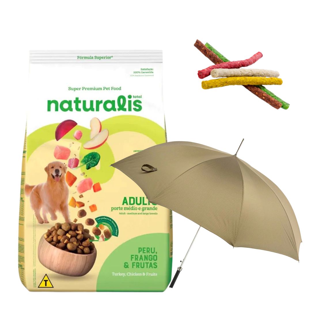Naturalis Perros Adultos Pollo/Pavo/Frutas 12kg + Regalos