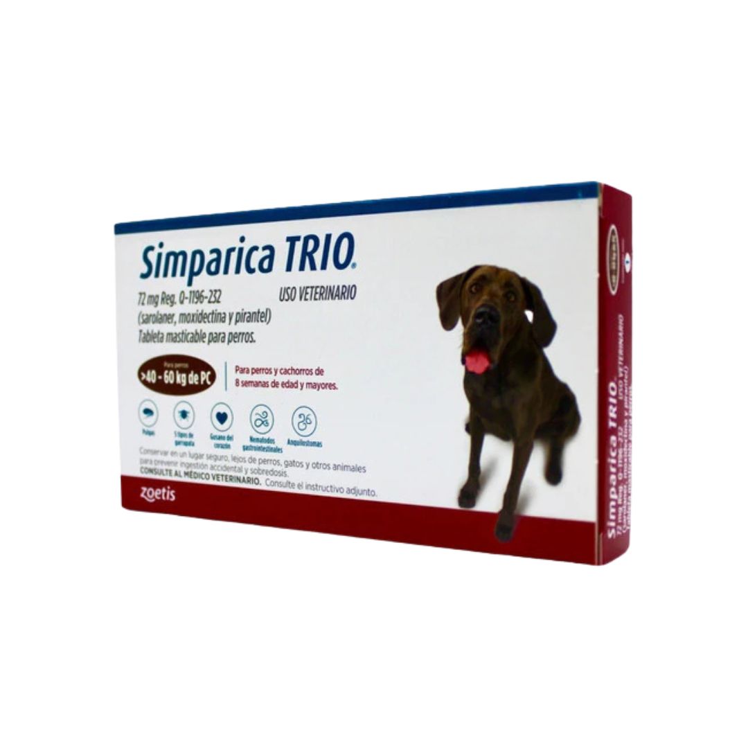 Simparica TRIO 40a60kg CAJA 3 comp