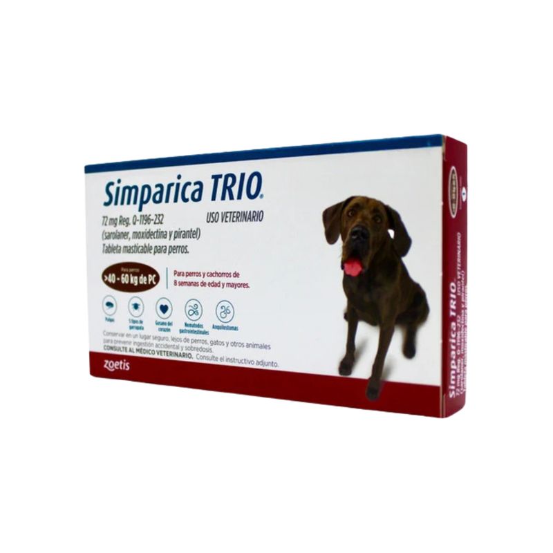 Simparica TRIO 40a60kg CAJA 3 comp
