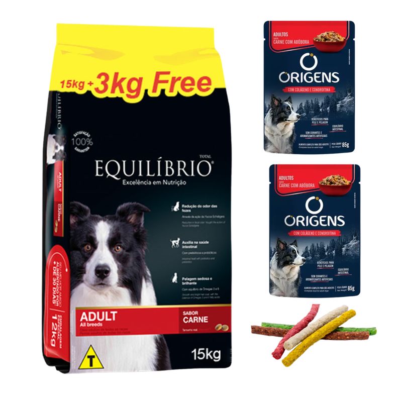 Equilibrio Adulto Carne Todas Las Razas 18kg + Regalos