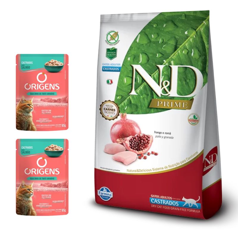 N&amp;D Prime Gatos Castrados 7.5kg + Regalos