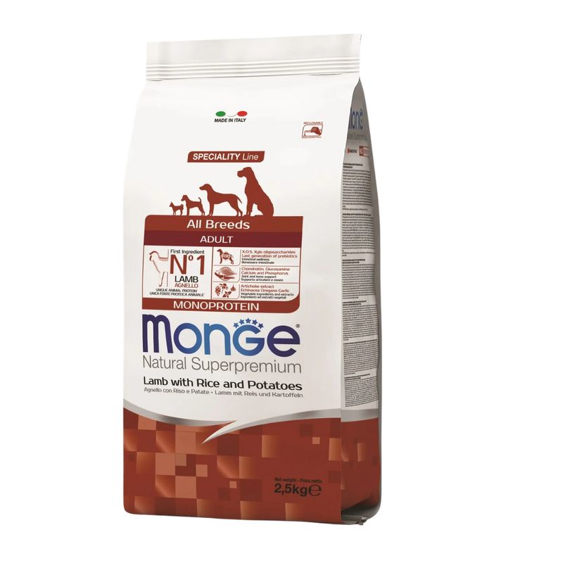 Monge Perro Adulto Cordero 2.5 kg