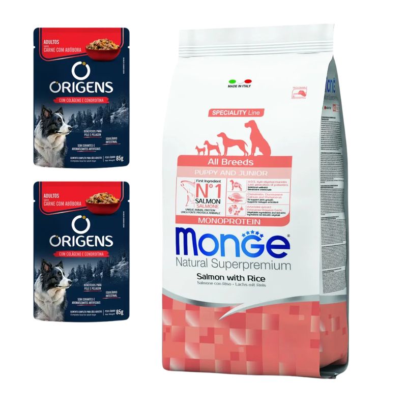 Monge Perro Adulto Salmon 12kg + Regalos