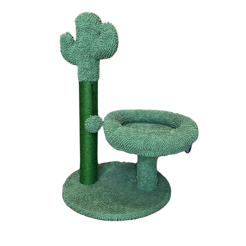 Rascador Gato cactus con cuna 70cm alto