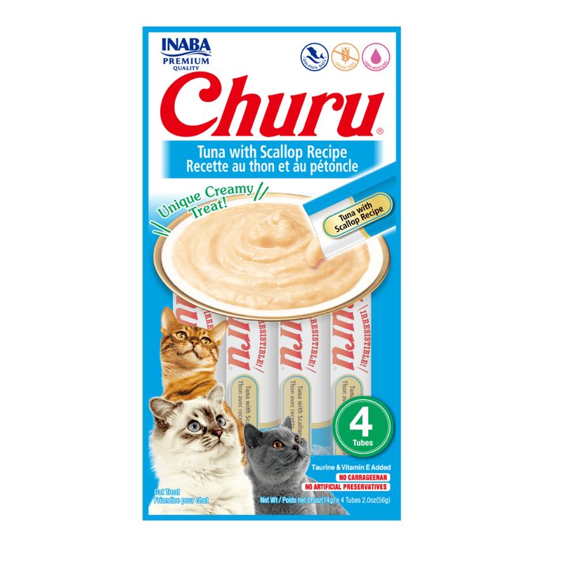 Churu Snack Gato Atun y Vieira 4 Sticks