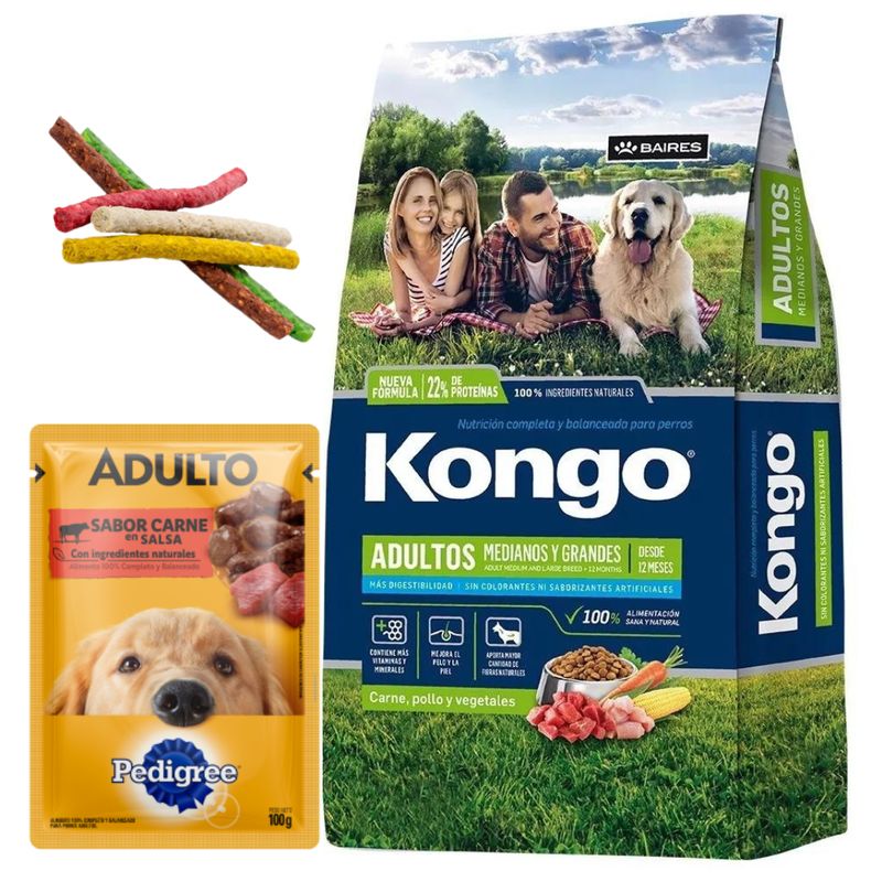 Kongo Tradicional Adulto 21kg + 3kg Gratis + Regalos