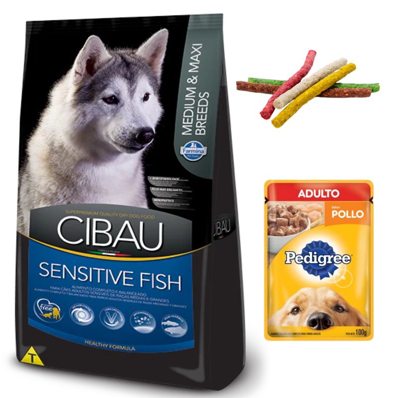 Cibau Sensitive Fish Medium &amp; Maxi 12kg + Regalos
