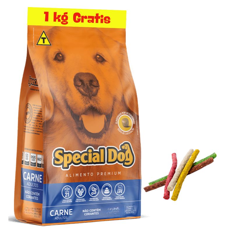 Special Dog Premium Adulto 20kg + 1kg Gratis + Snacks