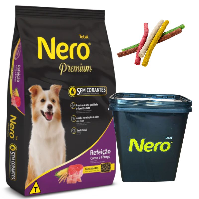Nero Premium Adulto 20kg + Snacks