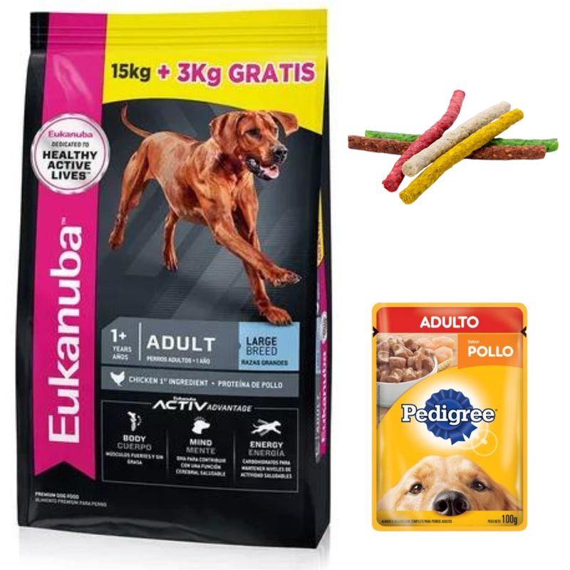 Eukanuba Adulto Razas Grandes 18kg + Regalos
