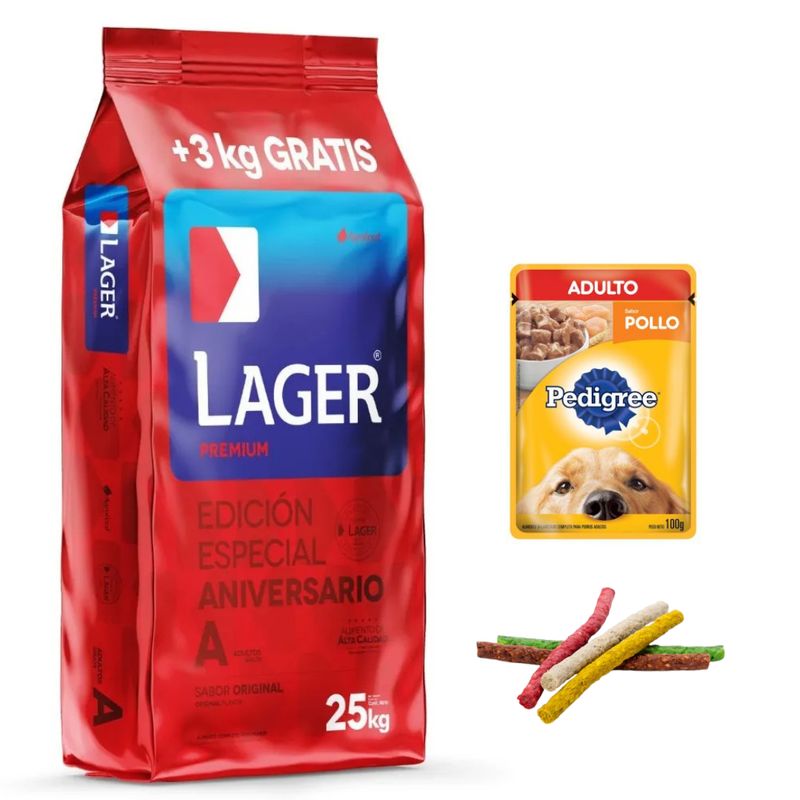 Lager Adulto 22kg + 3kg Gratis + Regalos
