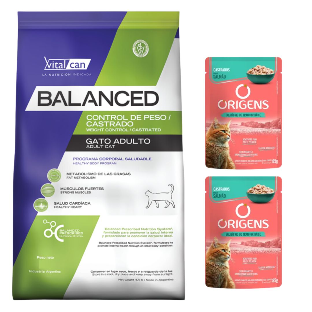 Balanced Gatos Adultos Castrados/Cont. Peso 7.5kg + Regalo