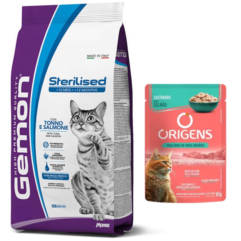 Gemon Gato Castrado Atun y Salmon 7kg + Regalo
