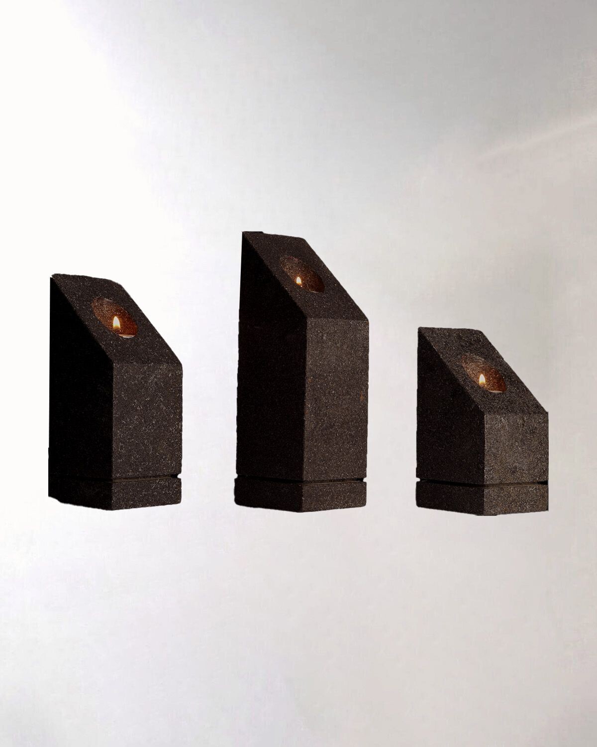 SAPENTIAE LUMEN CARBONIBUS | Handcrafted Candle Holders | Set of 3