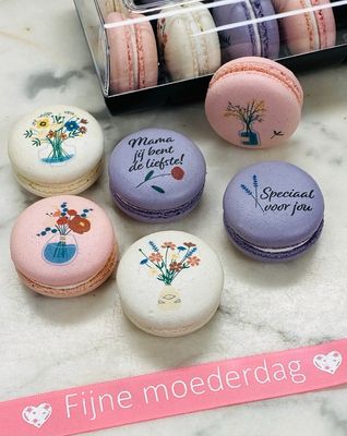 Moederdag macarons 6 & 12 stuks