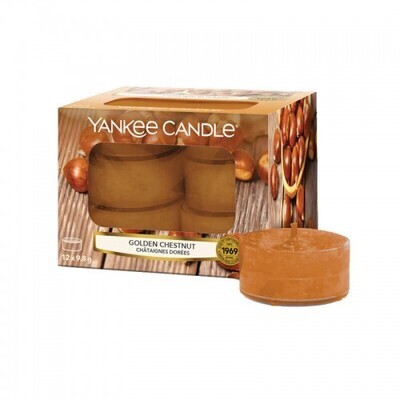 YANKEE CANDLE - GOLDEN CHESTNUT TEA LIGHTS