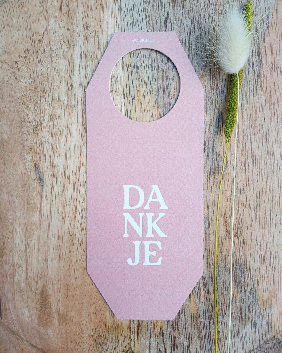 Flessenkaartje - Dankje