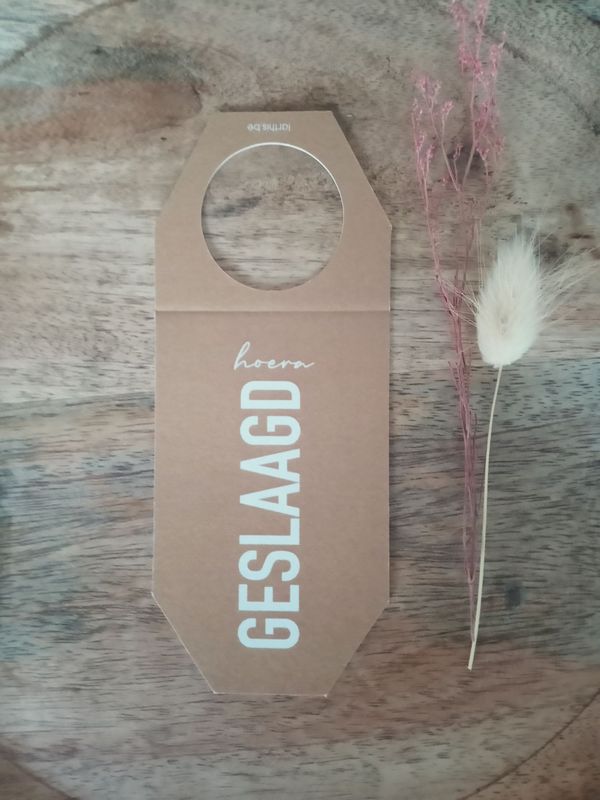 Flessenkaartje - Hoera geslaagd