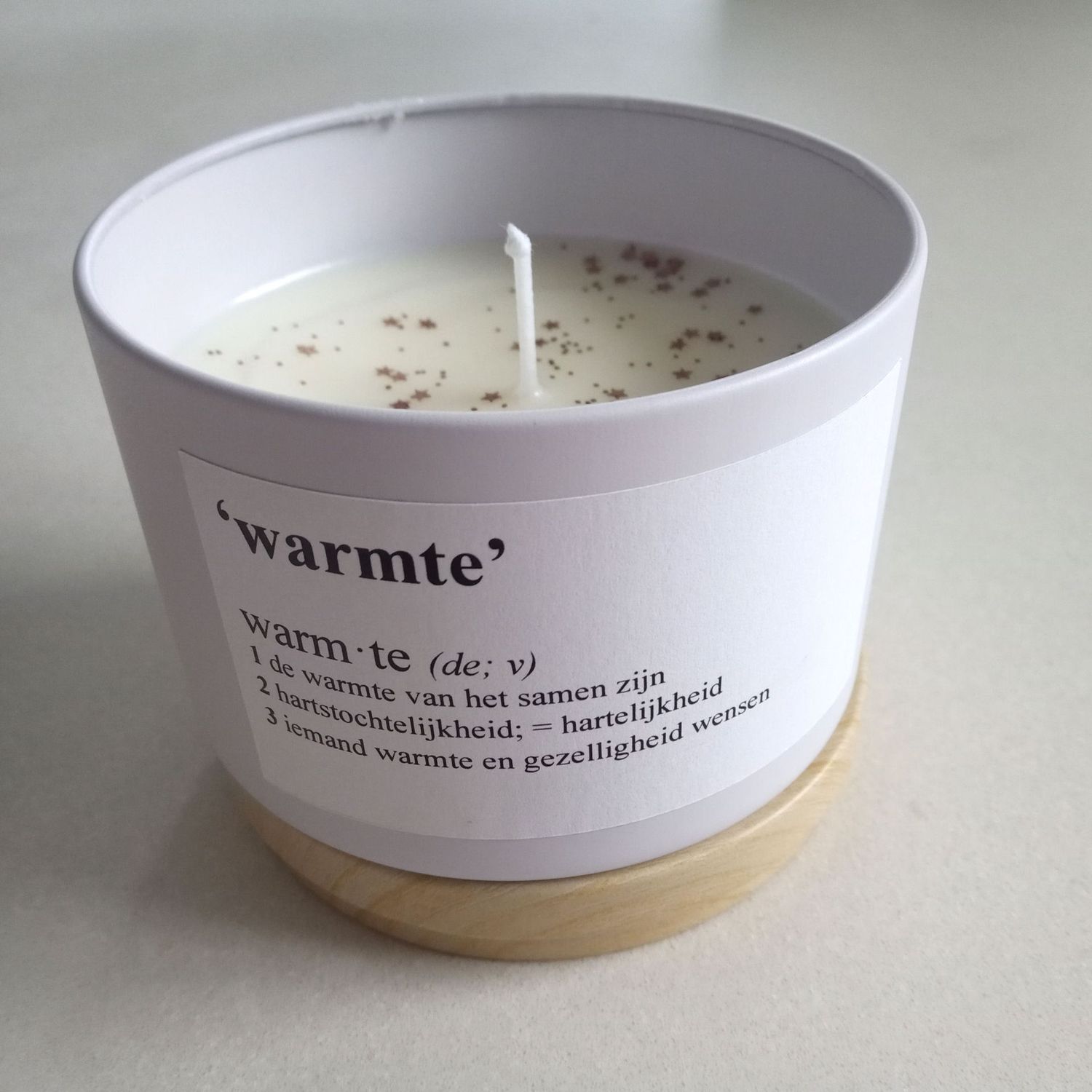Kaarsenblikje "Warmte"