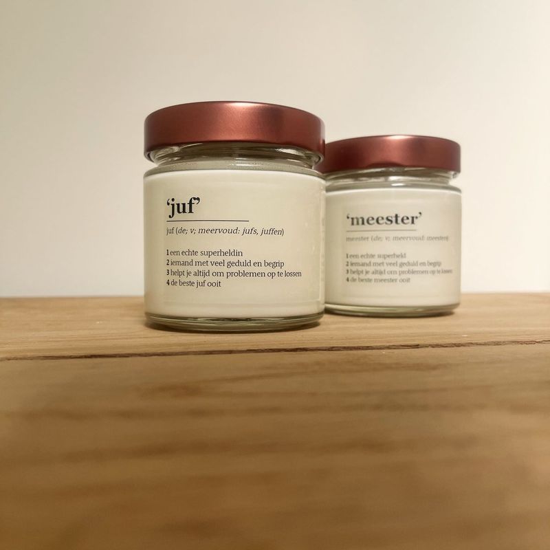 Op bestelling - Koesterkaars Juf