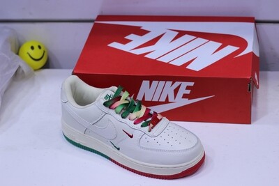 Nike Air Force 1 Low Vert et Rouge (Maroc)